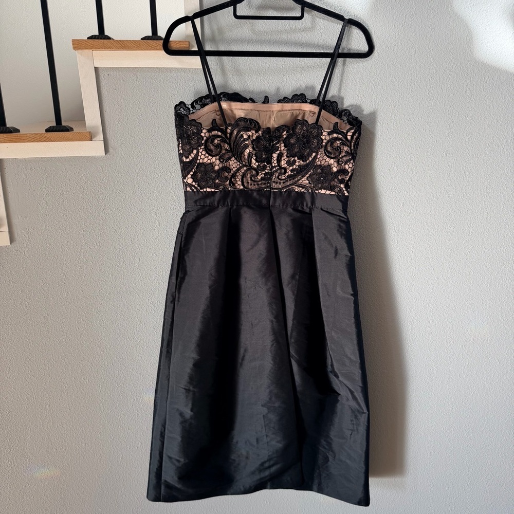 Adrianna Papell Black Strapless Lace Dress - Picture 4 of 15